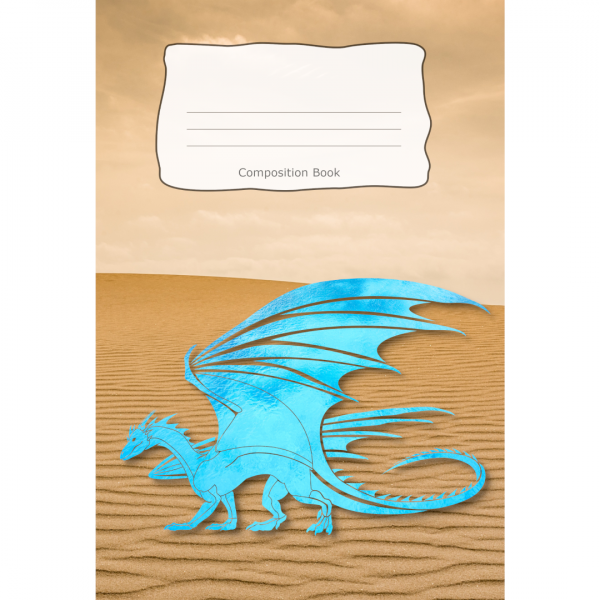 Composition Book Water Dragon Desert Cover