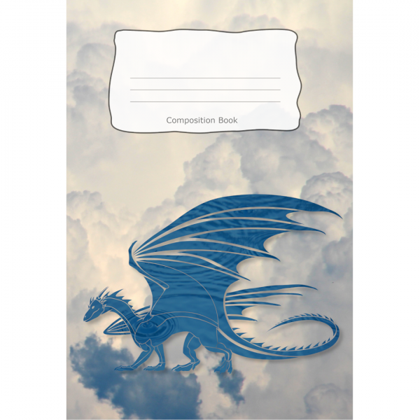 Composition Book Water Ripple Dragon Cloudy Sky Cover