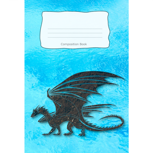 Composition Book Earth Compost Dragon Blue Water Cover