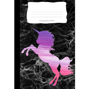 Composition Book: Unicorn Pink Purple Cover