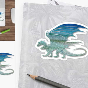 Blue Sea Dragon Sticker