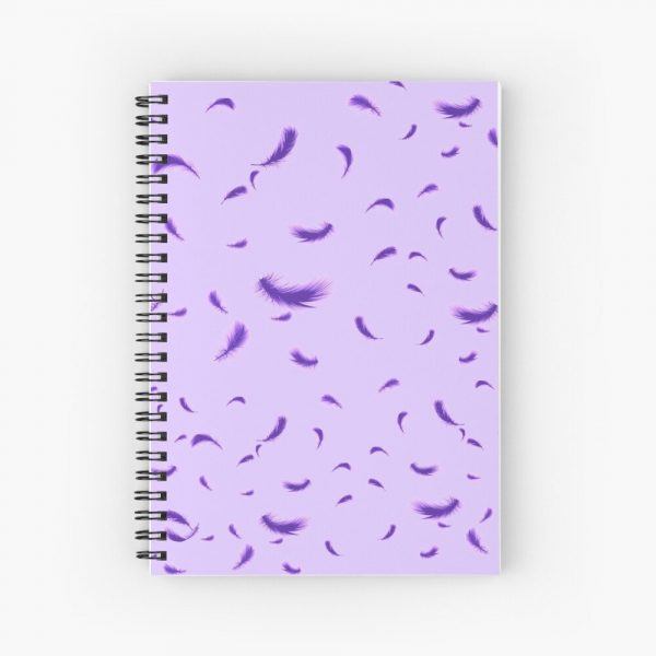 Purple Feathers Journal Spiral Notebook