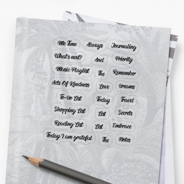 Words For Journaling Sticker