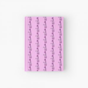 Electric Pink Cat Abstract Art notebook