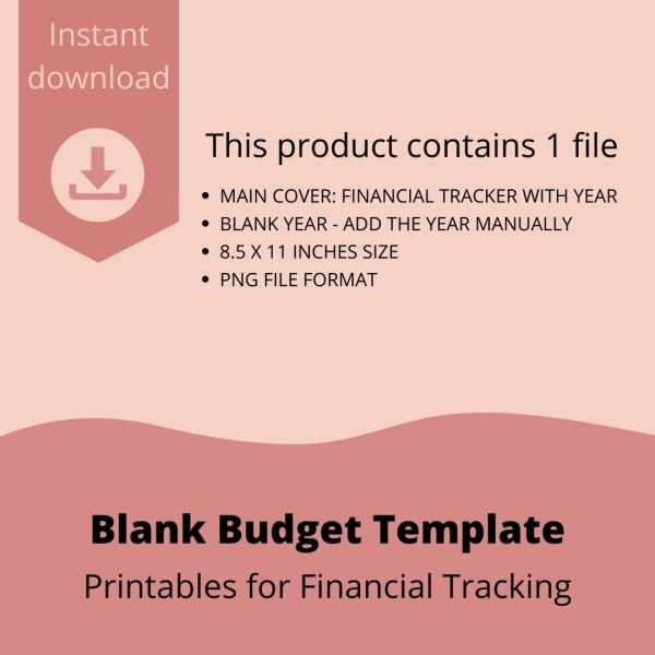 Printable Budget Tracker Dividers BLANK YEAR [PCD] (2)